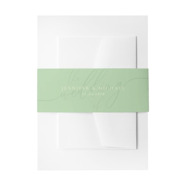 Pistachio & Cream Basic Suite Wedding Invitation Belly Band
