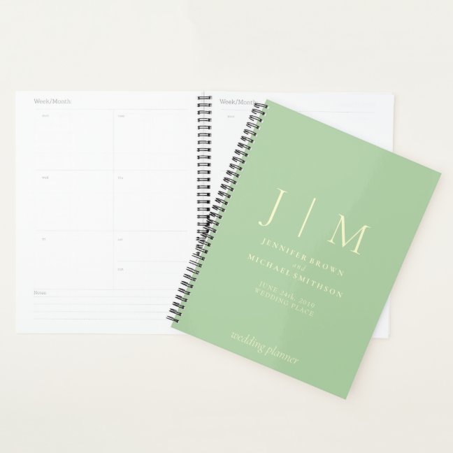 Pistachio & Cream Formal Simple Day Wedding Planner