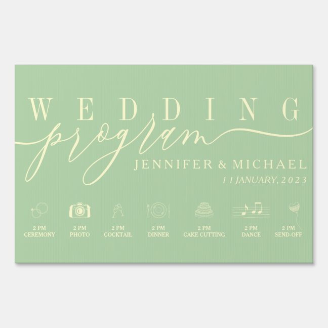 Pistachio & Cream Program Custom Icons Timeline Sign
