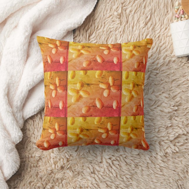 Pistachio Flowers Throw Pillow (Blanket)
