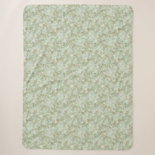 Pistachio Green Glitzy Faux Glitter Birthday Sherpa Blanket