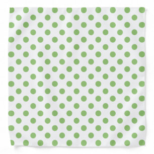 Pistachio Green Polka Dots Circles Bandana