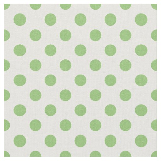 Pistachio Green Polka Dots Circles Fabric