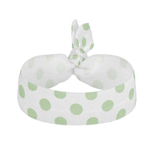 Pistachio Green Polka Dots Circles Hair Tie