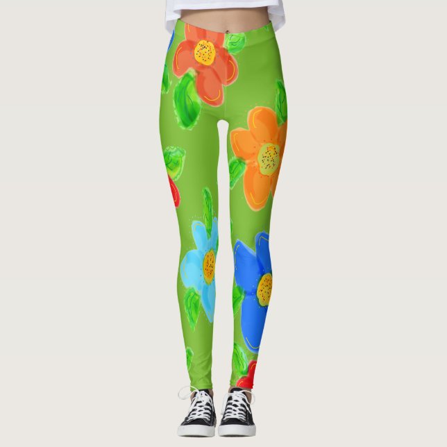 Pistachio Greens Leggings (Front)