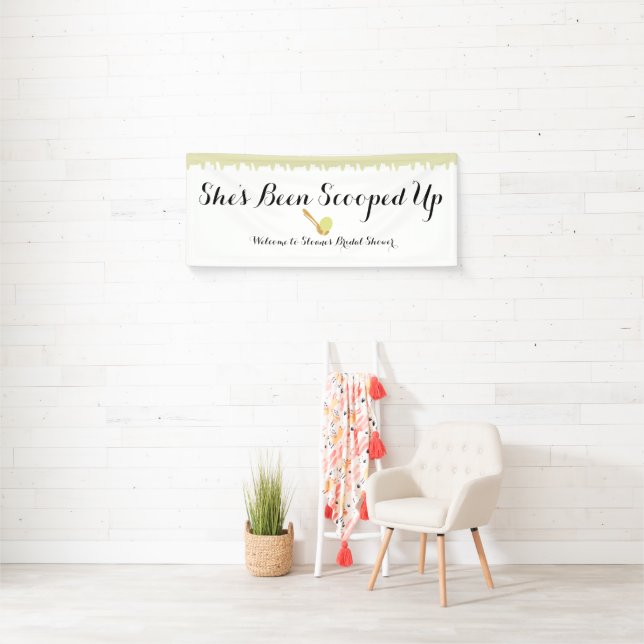 Pistachio Ice Cream Social Welcome Vinyl Banner (Insitu)