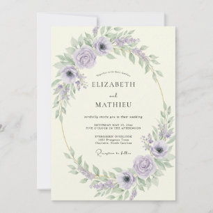 Pistachio Leafy Wedding Invitation