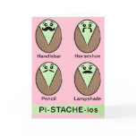 Pistachio Mustache Birthday Holiday Card Pistachio Mustache Birthday Holiday Card