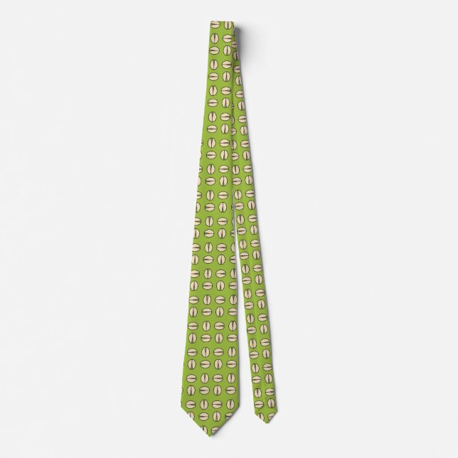 Pistachio Nut Seamless Pattern Neck Tie (Front)