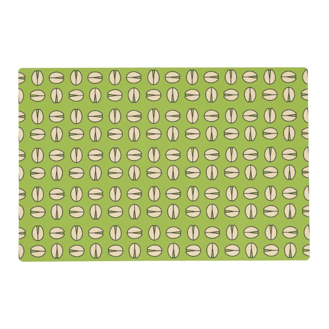 Pistachio Nut Seamless Pattern Placemat (Front)