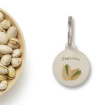 Pistachio Pet Tag<br><div class="desc">A pet tag with Pistachio illustration and texts in green tones for your dog, your cat or any pet. You can personalize it with a name and a phone number: it will be a perfect gift for an animal arriving in its new home!</div>