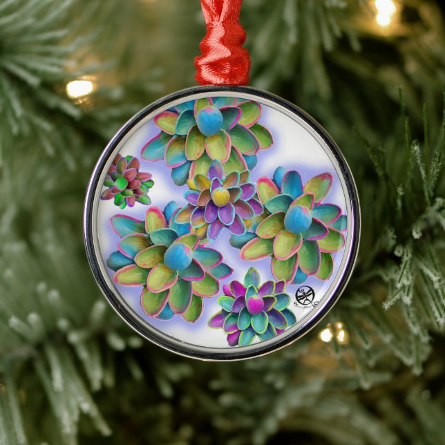 Pistachio shell flowers metal ornament (Tree)