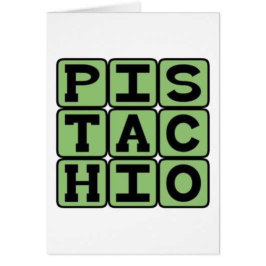 Pistachio, Snack Nut Cards (Front)