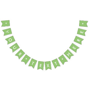 Pistachio Solid Color Customize It Bunting Flags