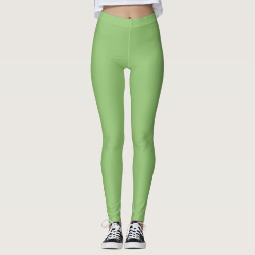 Pistachio Solid Color Leggings