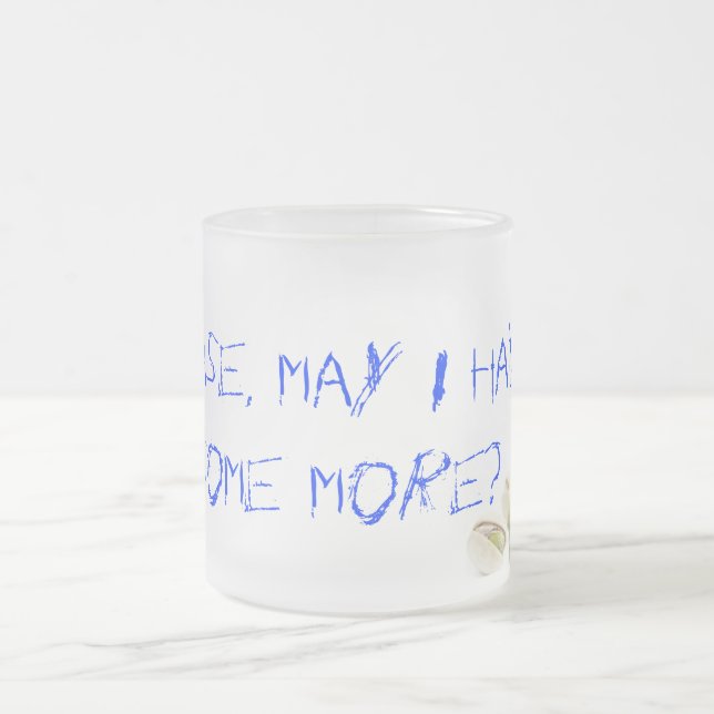 Pistachio's to go! frosted glass coffee mug (Center)