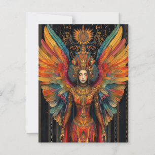 Pistis Sophia Gnostic Goddess Abstract Painting Postcard