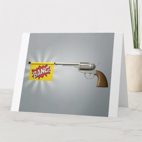 Pistol Bang Flag Card