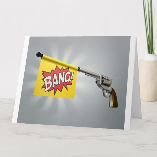 Pistol Bang Flag Card (Front)
