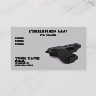 Pistol Gun Business Card
