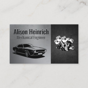 Piston Car Engine Auto Shop Business Card