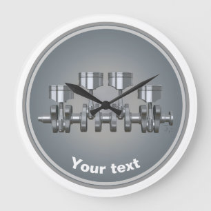 Piston Crankshaft Large Clock