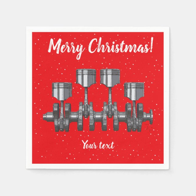 Piston Crankshaft Paper Napkins (Front)