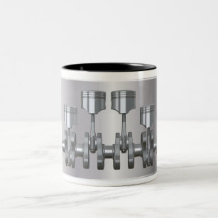 Piston Crankshaft Two-Tone Coffee Mug