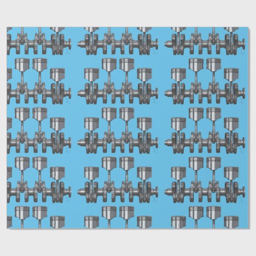 Piston Crankshaft Wrapping Paper Zazzle