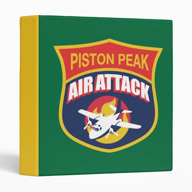 Piston Peak Air Attack Badge 3 Ring Binder (Front/Spine)