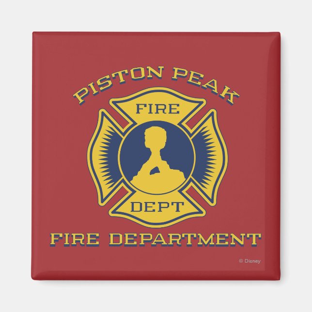 Piston Peak Fire Department Badge Magnet (Front)