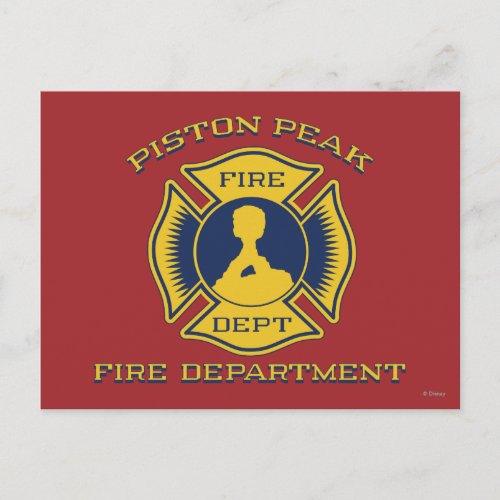 Piston Peak Fire Department Badge Postcard