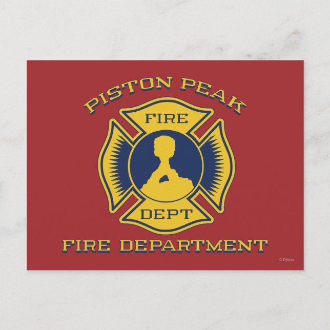 Piston Peak Fire Department Badge Postcard (Front)