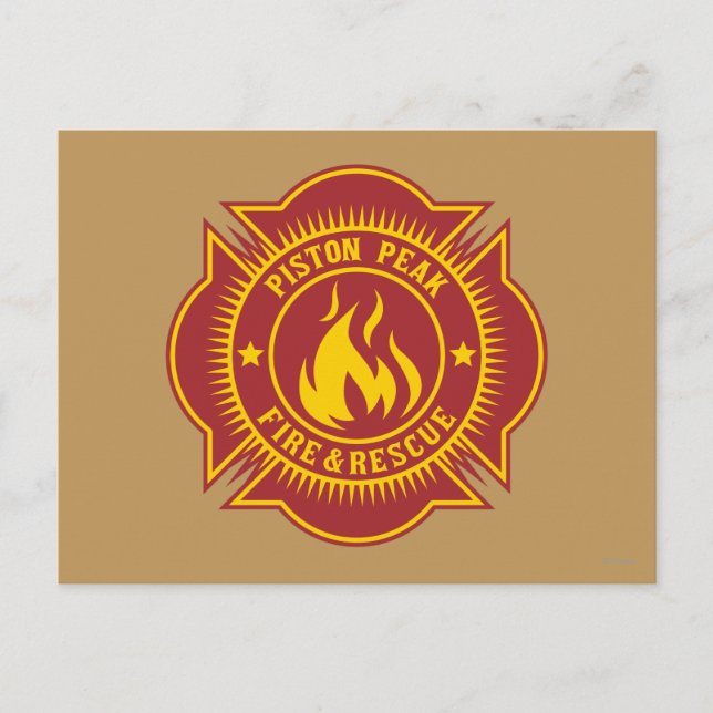 Piston Peak Fire & Rescue Badge Postcard (Front)