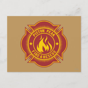Piston Peak Fire & Rescue Badge Postcard