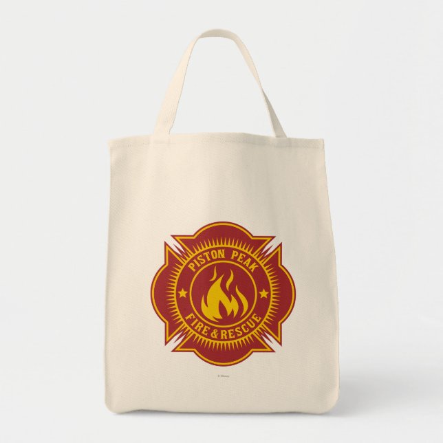 Piston Peak Fire & Rescue Badge Tote Bag (Front)