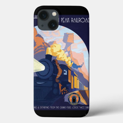 Piston Peak Railroad Illustration iPhone 13 Case