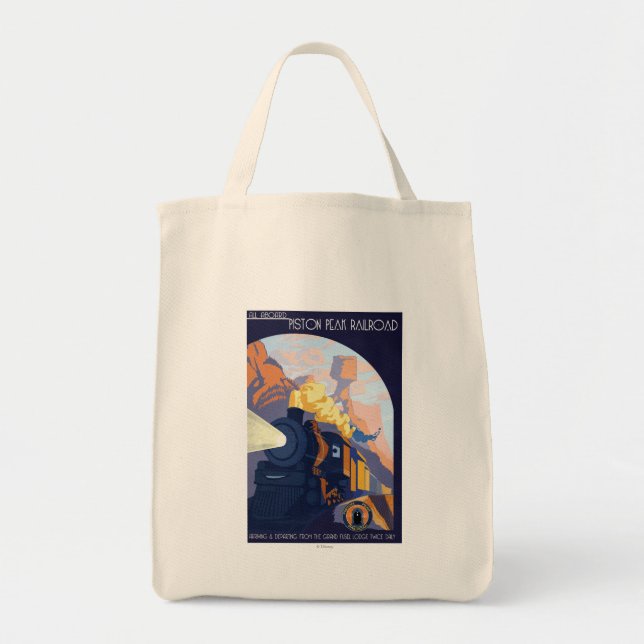 Piston Peak Railroad Illustration Tote Bag (Front)