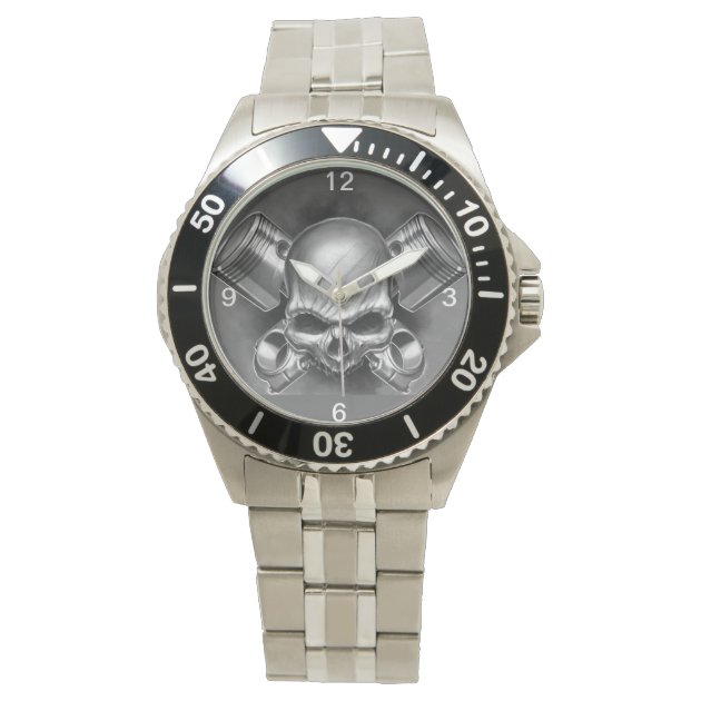 skull wrist watch