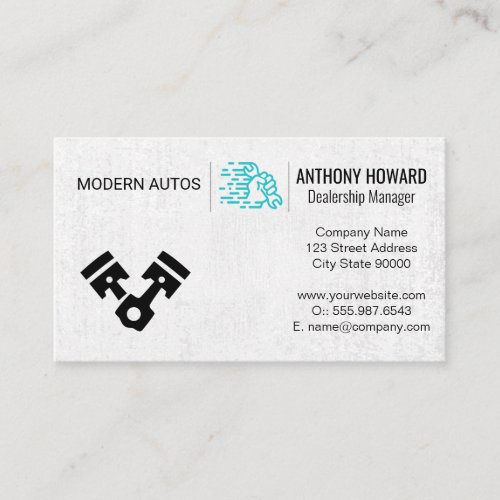 Pistons   Wrench in Hand Business Card
