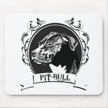 Pit Bull (2) Mouse Pad by Shirtuosity at Zazzle