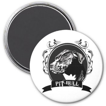 Pit Bull (3) Magnet by Shirtuosity at Zazzle