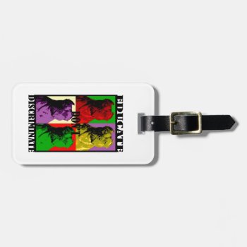 Pit Bull 4 Square Educate Luggage Tag by mitmoo3 at Zazzle