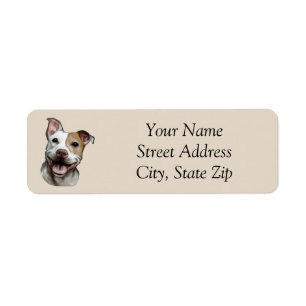 Pit Bull Address Label