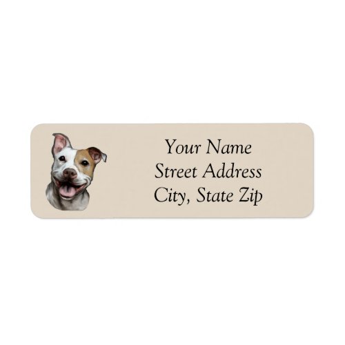 Pit Bull Address Label