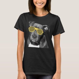 Pit Bull &amp Glasses T-Shirt