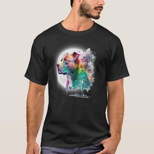 Pit Bull Artistic  Pibble T-Shirt (Front)