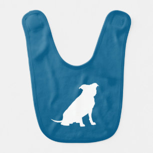 Pit Bull Baby Shower Dog Pitbull Blue Boy Baby Bib