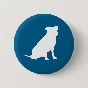 Pit Bull Baby Shower Dog Pitbull Blue Boy Button