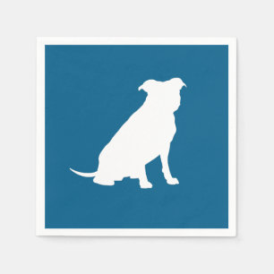 Pit Bull Baby Shower Dog Pitbull Blue Boy Napkins